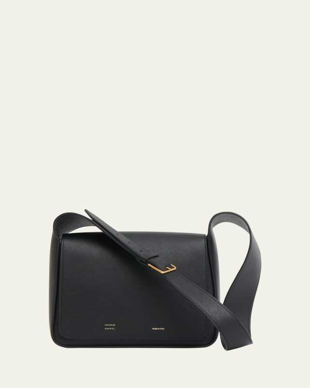 Flap Leather Box Shoulder Bag